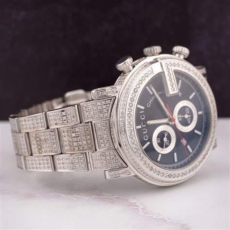 gucci men's g-chrono watch 44mm|Gucci 101m chrono diamonds.